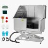 Electric Lift Dog Washing Station, 50Inch Professional Stainless Steel Pet Grooming Tub w/ Non-Slip Drain Board