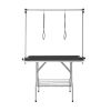 Pet Grooming Table Two Arms with Clamp, 46'' Dog Grooming Station, Foldable Pets Grooming Stand for Medium and Small Dogs