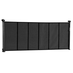 Retractable Baby Gate, 34 inch Tall, Extends up to 71 inch Wide, Retractable Gate for Kids or Pets, Mesh Material, Easy to Install for Indoor Stairs