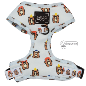 Adjustable Harness (Color: Jingle Bears, size: XXsmall)