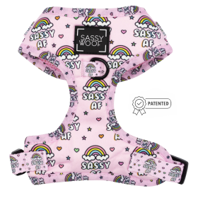 Adjustable Harness (Color: Sassy AF, size: XXsmall)