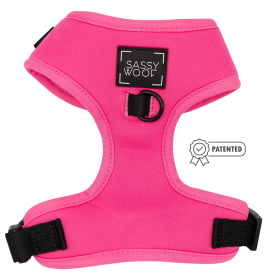 Adjustable Harness (Color: Neon Pink, size: XXsmall)