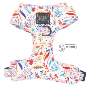 Adjustable Harness (Color: Petal Pawfect, size: large)