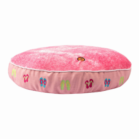 Halo Round Flip Flop Dog Bed (Color: pink, size: S)