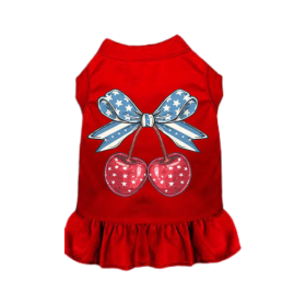 The Cherry Jubilee Americana Dress (Color: Red, size: XS)