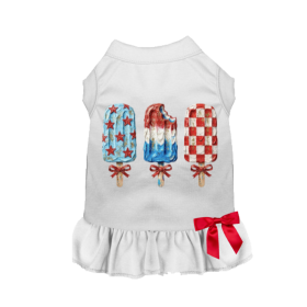 The Star-Spangled Sweet Treat Dog Dress (Color: White, size: L)