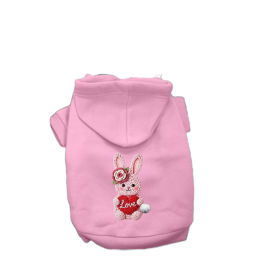 Sweetheart Bunny Hoodie (Color: pink, size: 2XL)