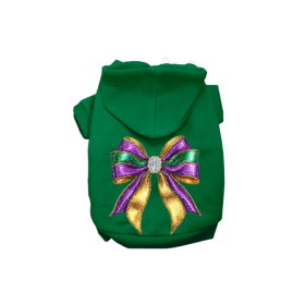 Mardi Royale Bow Hoodie (Color: Black, size: L)