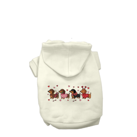 Puppy Love Parade Hoodie (Color: White, size: medium)