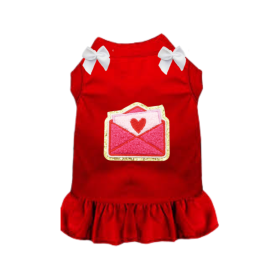 Sealed With a Kiss Dog Dress / Shirt (Color: pink-1, size: large-l)