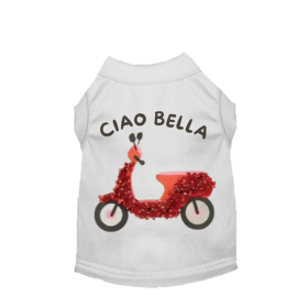 Ciao Bella Vespa Tee (Color: White, size: XL)