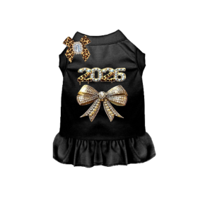 Leopard Glam New Year Dress (Color: Black, size: L)