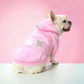 The Jet-Set Pearl Pup Hoodie (Color: pinl, size: medium)