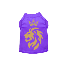 Regal Lion Crest Tee (Color: Dark Blue, size: XS)