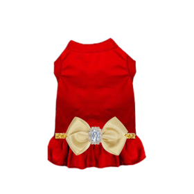 Royal Ruby Bow Gown (Color: Red, size: XL)
