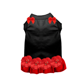 Crimson Noir Petal Dress (Color: Black, size: XL)