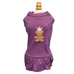 Cuddle Couture Teddy Dress (Color: Purple, size: M)