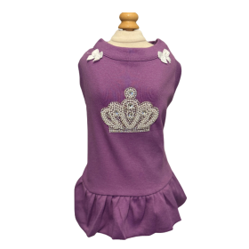 Royal Diamond Crown Dress (Color: Purple, size: L)