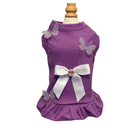 Enchanted Butterfly Garden Dress (Color: Purple, size: XXL)