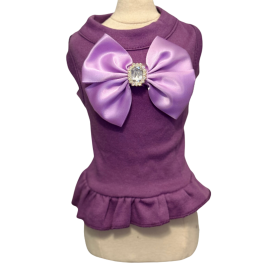 Amethyst Grande Bow Dress (Color: Purple, size: small)