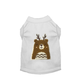 Cuddle Antler Bear (Color: White, size: medium)