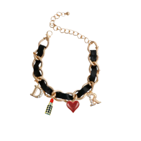 Dior-able Charm Dog Necklace (Color: Black, size: X Small)