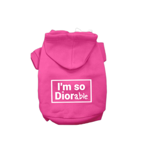 DIOR-able Hoodie (Color: pink, size: small)