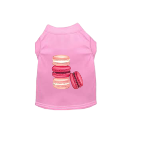 Love Macaroons Dog Shirt (Color: pink, size: large)