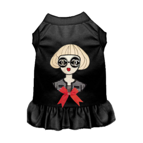 Ms. Fashion Dress (Color: Black, size: large)