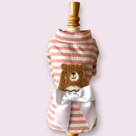 My Bear-y Cute Turtleneck Dog Sweater (Color: pink, size: medium)