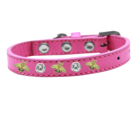 Studded Bee Collar (Color: pink, size: 10")
