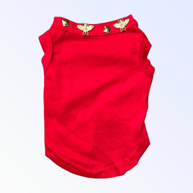 Studded Bee Tee (Color: Red, size: small)