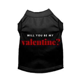 Will You Be My Valentine (Color: Black, size: X Large)