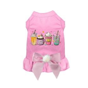 Easter Bunny Fun Dog Dress and Tee (Color: pink, size: small)
