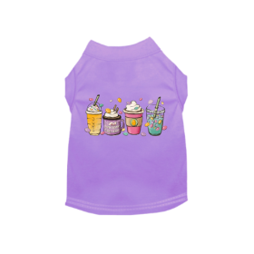 Easter Bunny Fun Dog Dress and Tee (Color: Lavender, size: small)