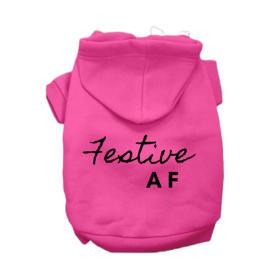 Festive AF Hoodie (Color: pink, size: large)