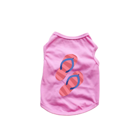 Flipflop Tank Top (Color: pink, size: medium)
