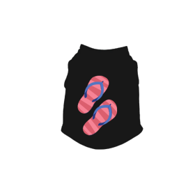 Flipflop Tank Top (Color: Black, size: X Small)