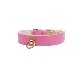 Bee Mine Dog Collar (Color: pink, size: 16")