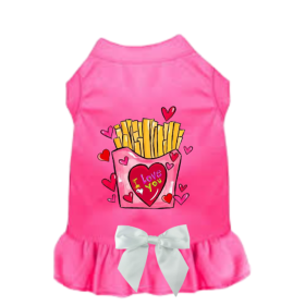 French Fries are My Valentine Dog (Color: pink, size: 2X Large)