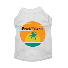 French Polynesia- Dog Shirt (Color: White, size: X Large)