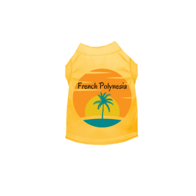 French Polynesia- Dog Shirt (Color: Yellow, size: large)