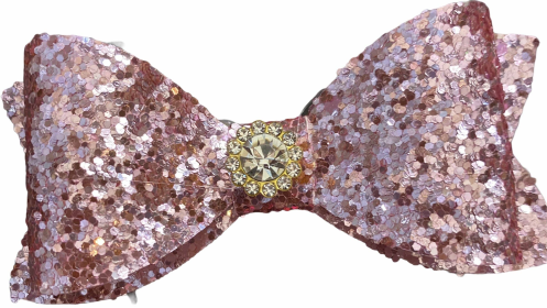 Glitter and Gloss Bows (Color: Light Pink)
