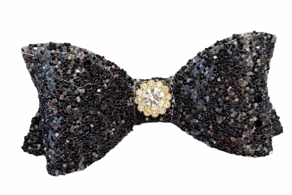 Glitter and Gloss Bows (Color: Black)