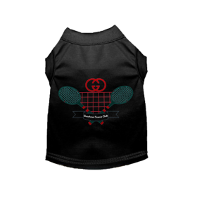 Gucchewi Tennis Club Dog Outfit (Color: Black, size: small)