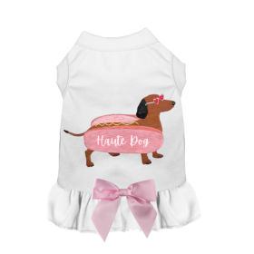 One Haute Dog- Dog Dress (Color: White, size: small-s)
