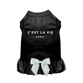 C' EST LA VIE (Color: Black, size: X Large)