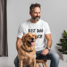 Best Dog Dad Ever Shirt (Color: Black, size: S)