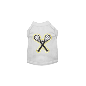 Lacrosse King Dog Shirt (Color: Black, size: XS)