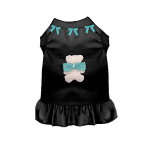 Sniffany Cuddle Bear Bow Dress (Color: White, size: 2XL)